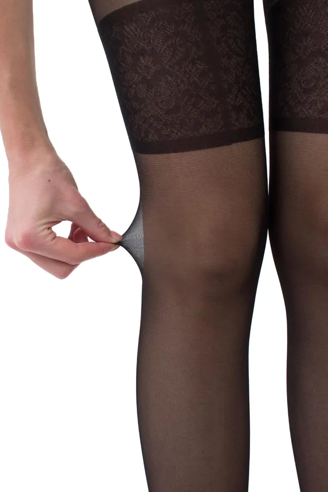 Колготки с эротическим вырезом Intimo noir 20 den model 1 Giulia (nero)