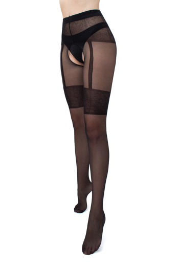 Колготки з еротичним вирізом Intimo noir 20 den model 1 Giulia (nero) Колготки з еротичним вирізом Intimo noir 20 den model 1 Giulia (nero)