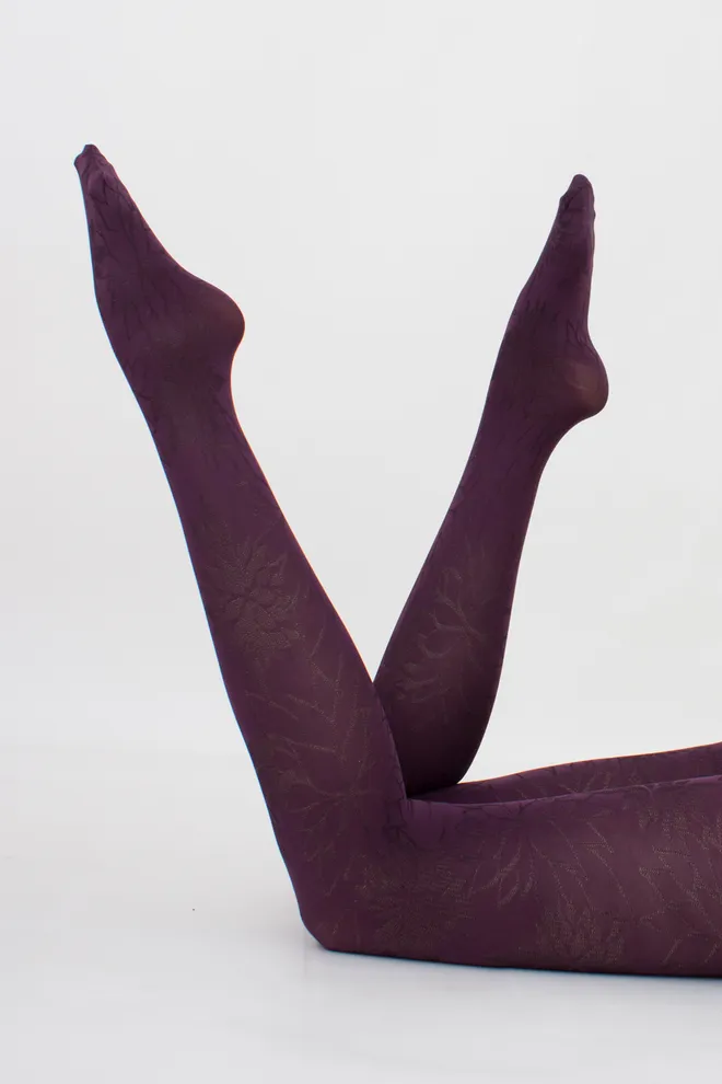 Колготки з малюнком Stem 60 den model 1 Giulia (blackberry wine),фіолетовий