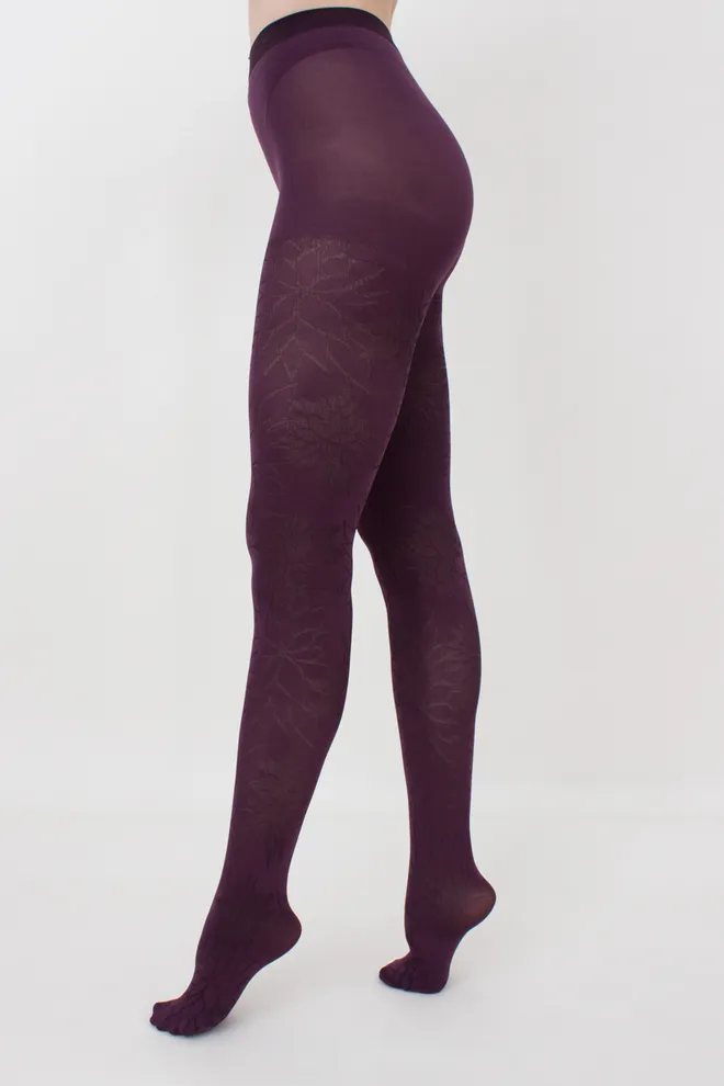Колготки з малюнком Stem 60 den model 1 Giulia (blackberry wine),фіолетовий