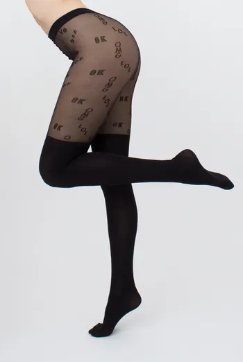 Колготки з імітацією панчіх Trend up 60 den model 1 Giulia (nero) Колготки з імітацією панчіх Trend up 60 den model 1 Giulia (nero)