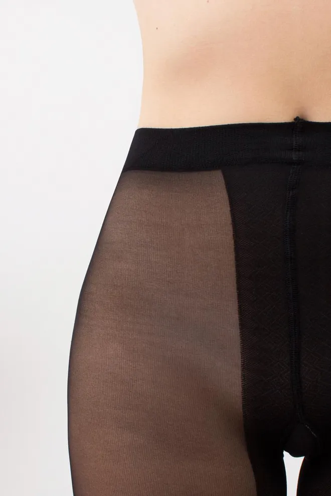 Колготки з імітацією панчіх Enjoy melange 60 den model 4 Giulia (dark grey melange)