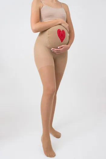Фантазійні колготки для вагітних Mama  love 40 model 2 Giulia (daino)