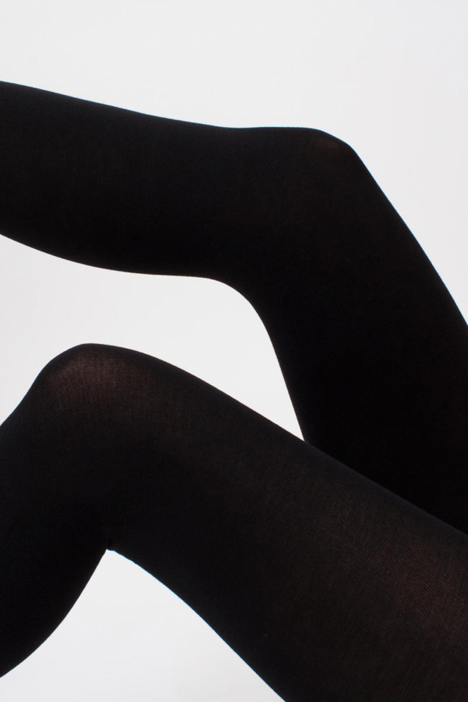 Теплі бавовняні колготки Delicate cotton 150 den Giulia (nero)