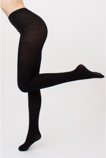 Теплі бавовняні колготки Lucky cotton 200 den Giulia (nero), чорний