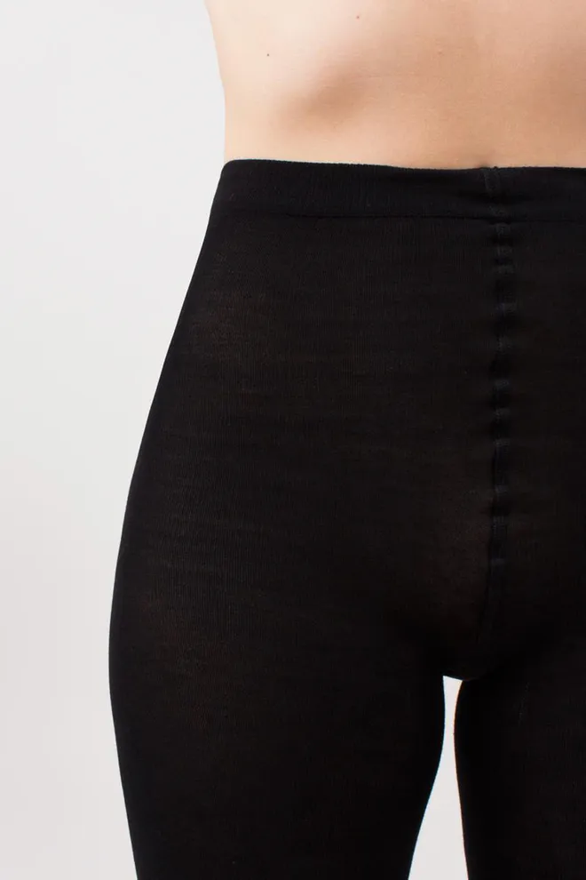 Теплі бавовняні колготки Lucky cotton 200 den Giulia (nero), чорний