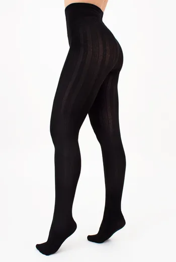 Колготки теплі з візерунком CABLE 150 (2) Giulia (black), чорний