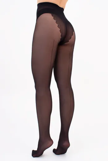 Колготки зі швом CHIC BIKINI 20 Giulia (nero), чорний