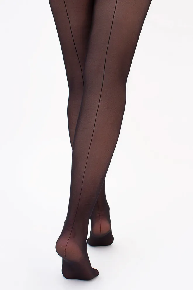 Колготки зі швом CHIC BIKINI 20 Giulia (nero), чорний