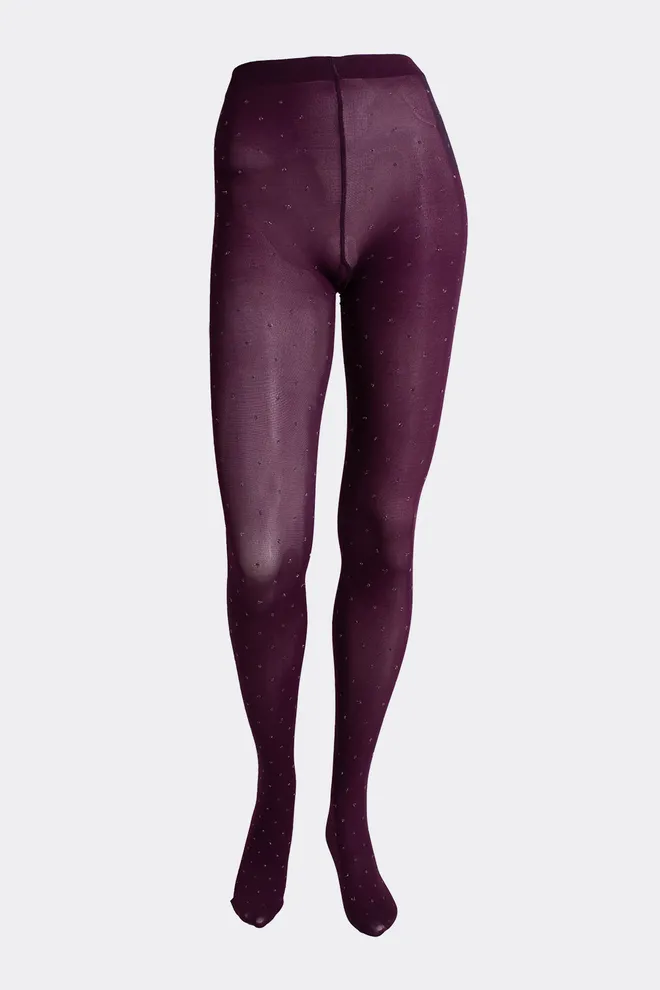 Колготки з люрексом EVELYN 60 (2) Giulia (port wine), бордовий