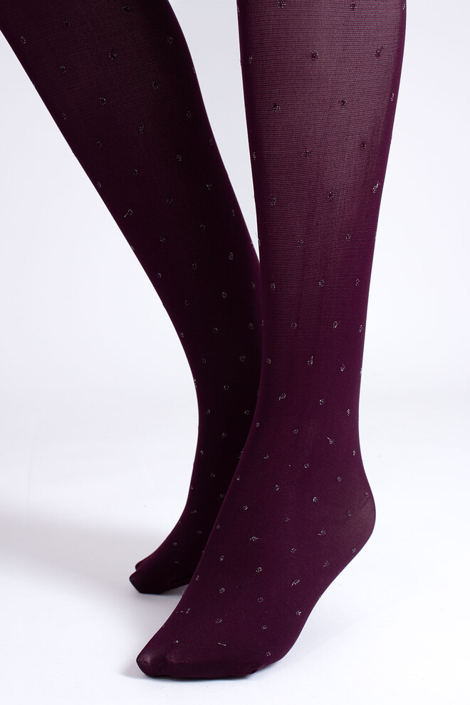 Колготки с люрексом EVELYN 60 (2) Giulia (port wine), бордовый