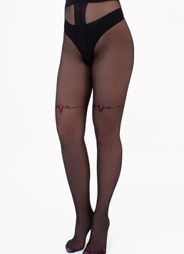 Колготки з написом FOXY 20 (1) Giulia (nero), чорний