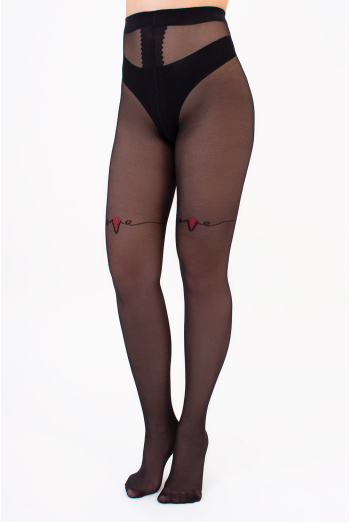 Колготки з написом FOXY 20 (1) Giulia (nero), чорний