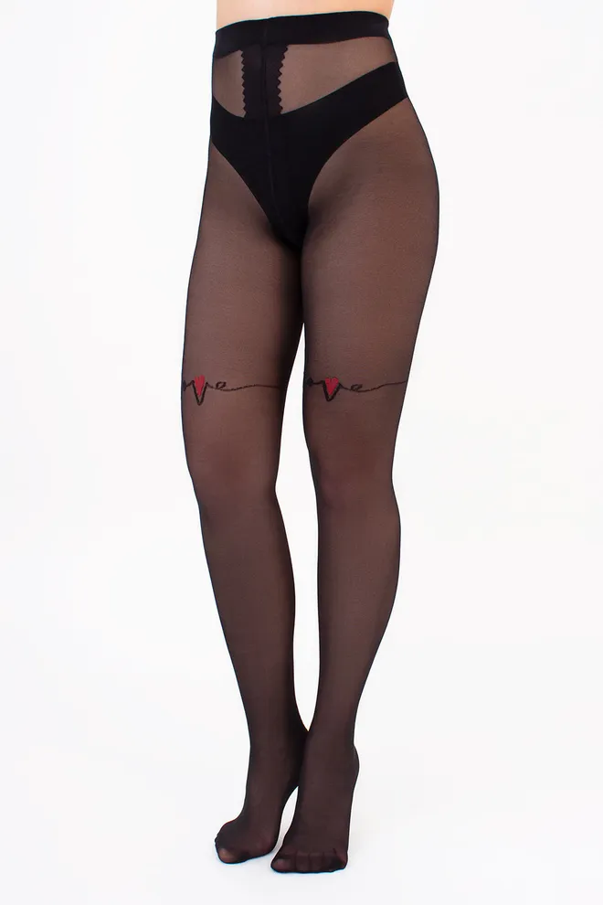 Колготки з написом FOXY 20 (1) Giulia (nero), чорний