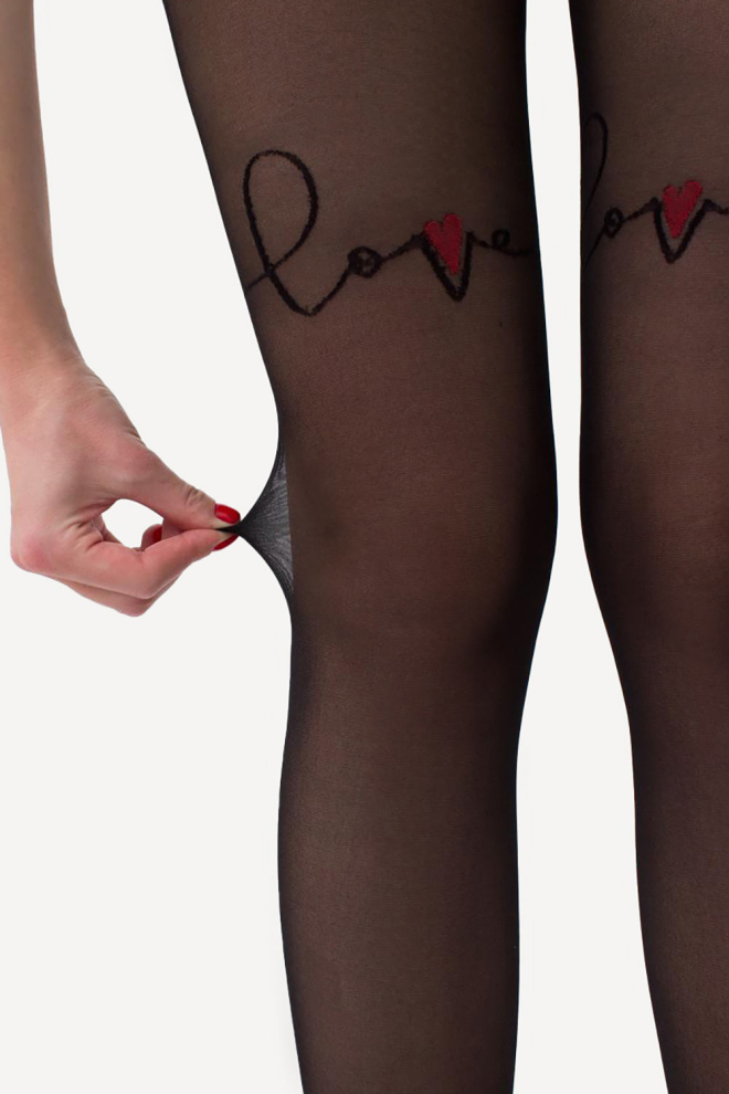 Колготки з написом FOXY 20 (1) Giulia (nero), чорний