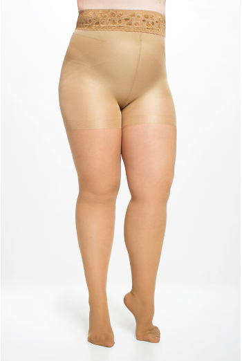 Класичні колготки з мереживним поясом IMPRESSO EFFECT UP 40 (daino), бежевий Класичні колготки з мереживним поясом IMPRESSO EFFECT UP 40 (daino), бежевий