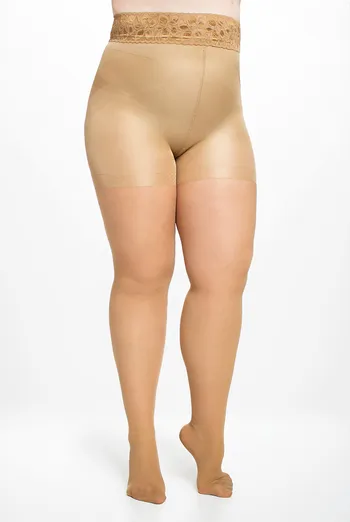 Классические колготки с кружевным поясом IMPRESSO EFFECT UP 40 (daino), бежевый