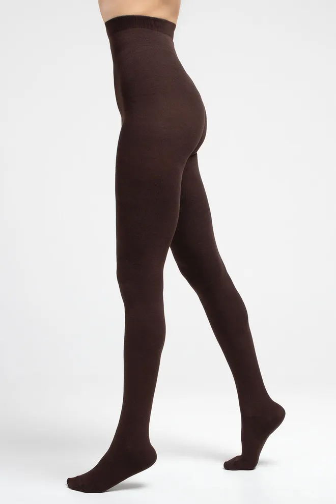 Хлопковые колготки ELITE COTTON 350 Giulia (chocolate), коричневый