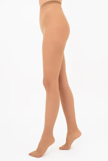 Колготки матові з ефектом мікротюлі HUSH 40 (6) Giulia (caramel), бежевий