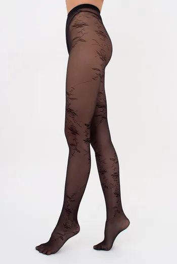 Kолготки в мелкую сетку с розами MESH FLORAL 40 (5) Giulia (nero), черный Kолготки в мелкую сетку с розами MESH FLORAL 40 (5) Giulia (nero), черный