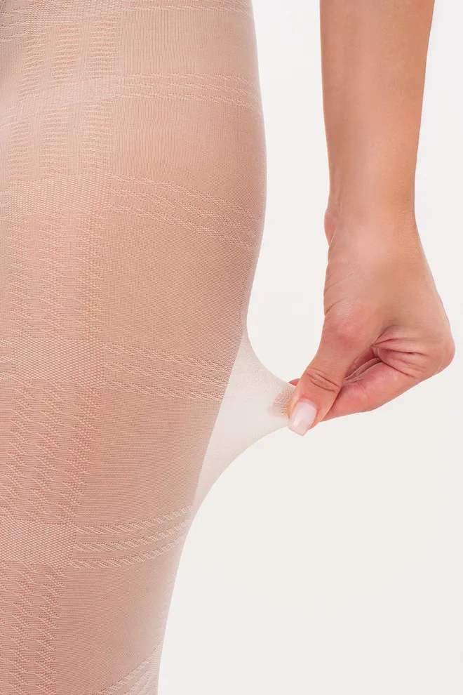Колготки в клітинку MEGAN 40 (8) Giulia (crema), білий