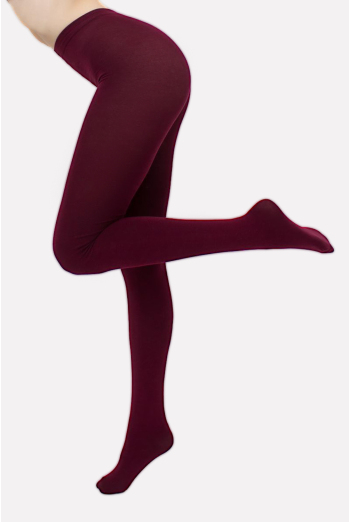Теплі бавовняні колготки LUCKY COTTON 200 Giulia (marsala), бордовий