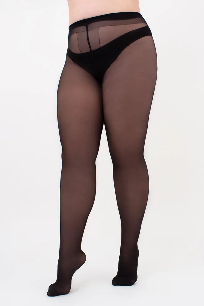 Класичні колготки великих розмірів POSITIVE FIT 40 Giulia (nero), чорний