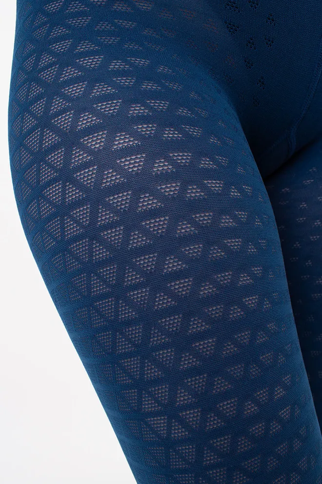 Колготки з геометричним візерунком RIANNA 60 (6) Giulia (navy peony), синій