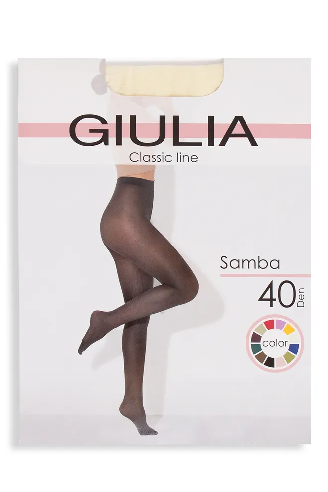 Колготки цветные Samba 40 den Giulia (yellow yogurt), желтый