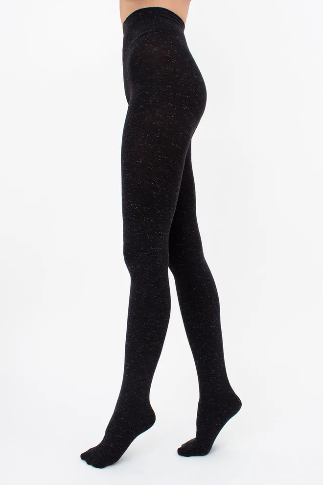 Теплі бавовняні колготки з люрексом SOFT COTTON LUREX Giulia (nero), чорний