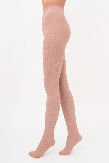 Теплые фактурные колготки с геометрическим рисунком BRAID 150 (1) Giulia (roe buck), бежевый Теплые фактурные колготки с геометрическим рисунком BRAID 150 (1) Giulia (roe buck), бежевый