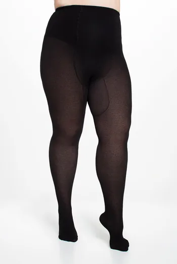 Теплі колготки великих розмірів і укороченої довжини MOLLY 200 (1) Giulia (nero), чорний