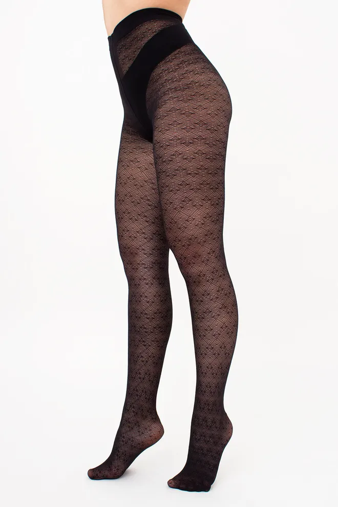 Колготки з ажурним малюнком TISSUE 20 (2) Giulia (nero), чорний