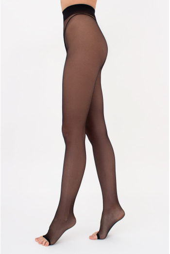 Класичні колготки з відкритим носком TOE 15 Giulia (nero), чорний
