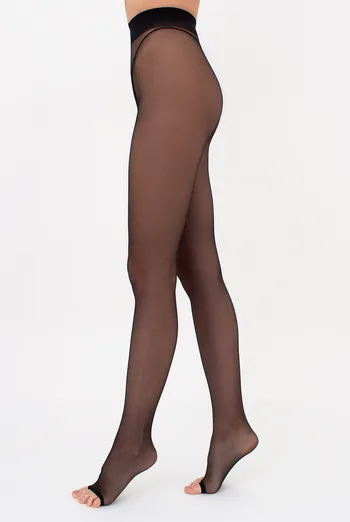 Класичні колготки з відкритим носком TOE 15 Giulia (nero), чорний