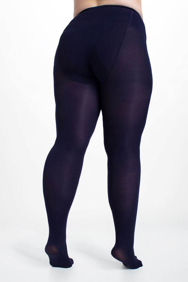 Жіночі колготки великих розмірів POSITIVE MICRO 70 Giulia (deep navy), синій