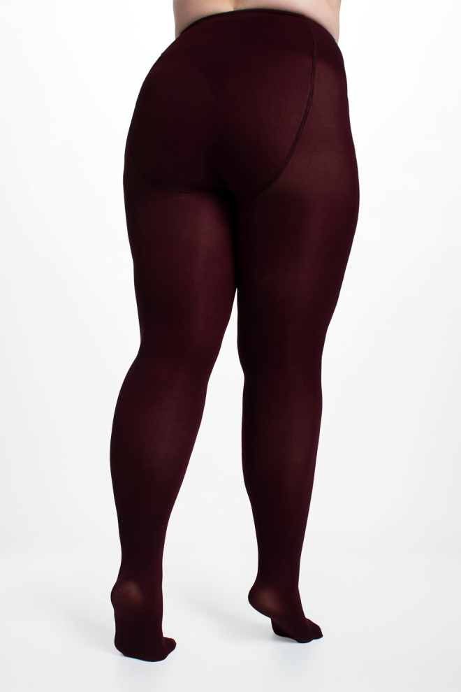 Жіночі колготки великих розмірів POSITIVE MICRO 70 Giulia (marsala), бордовий