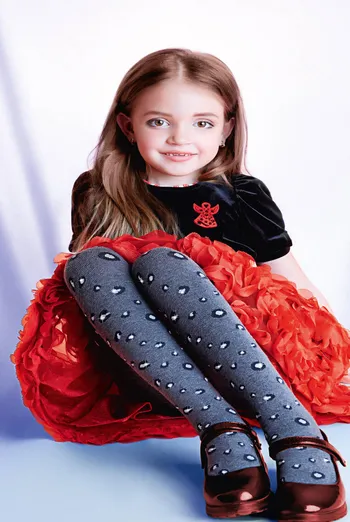 Дитячі колготки з малюнком Mia melange model 3 Giulia (dark grey melange)