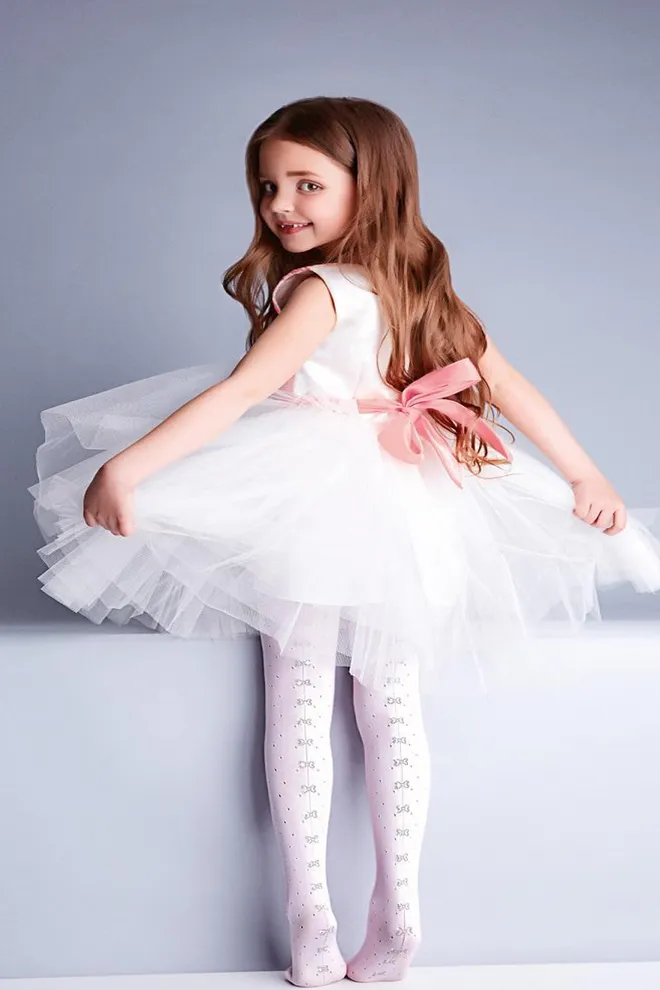 Дитячі колготки з бантиками Alisa model 1 Giulia (bianco)