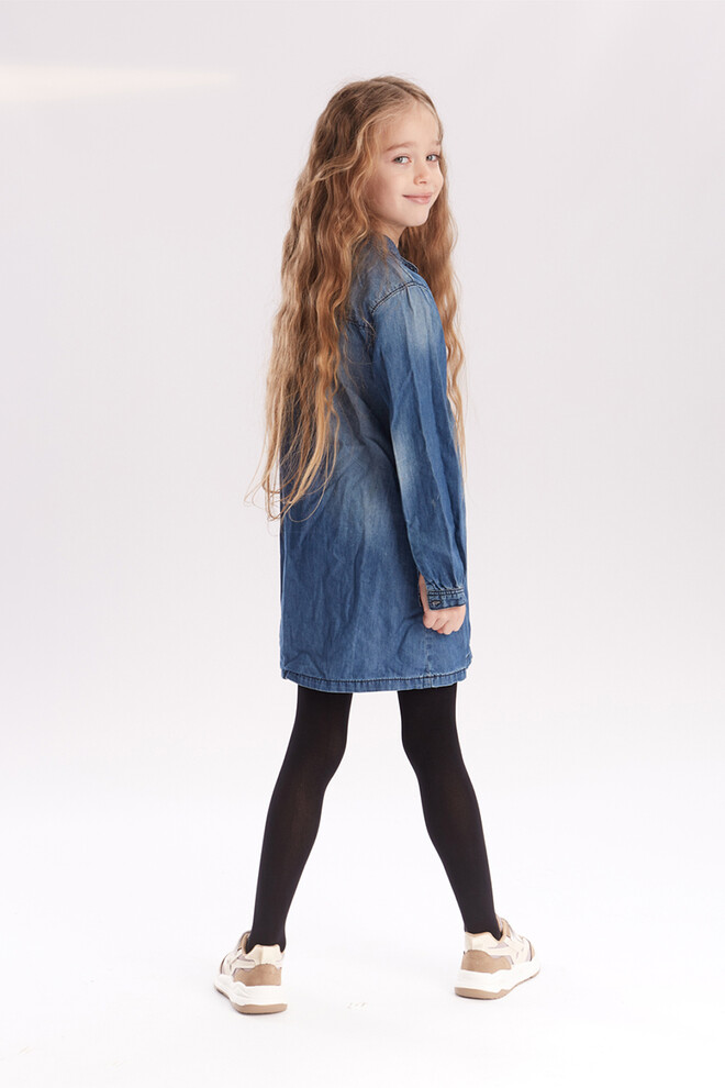 Детские однотонные колготки из микрофибры Betty 80 den Giulia (nero)