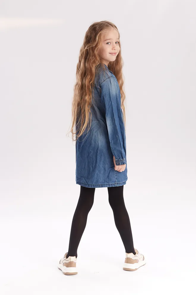 Дитячі однотонні колготки з мікрофібри Betty 80 den Giulia (nero)