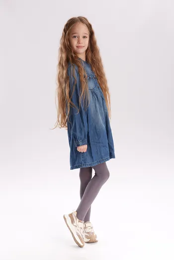 Детские однотонные колготки из микрофибры Betty 80 den Giulia (grafite)