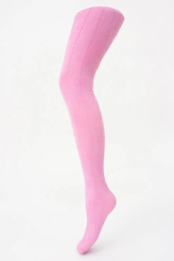 Дитячі колготки з бантиками HOLLY SHINE 80 (1) Giulia (sweet lilac), рожевий