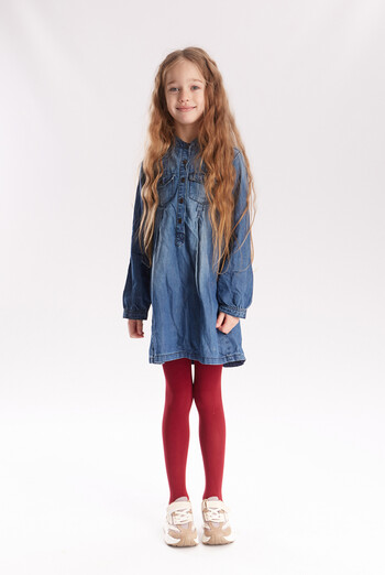 Дитячі однотонні колготки з мікрофібри Betty 80 den Giulia (granato)