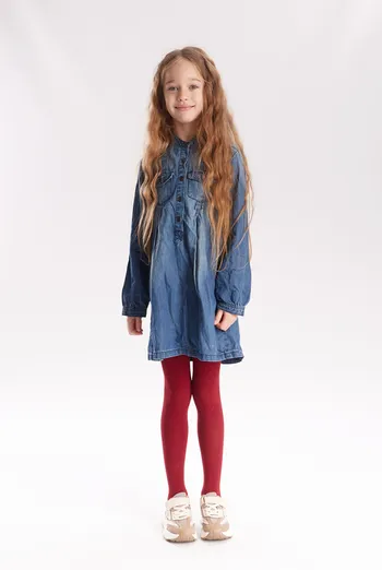 Детские однотонные колготки из микрофибры Betty 80 den Giulia (granato)