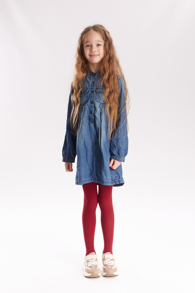 Детские однотонные колготки из микрофибры Betty 80 den Giulia (granato)