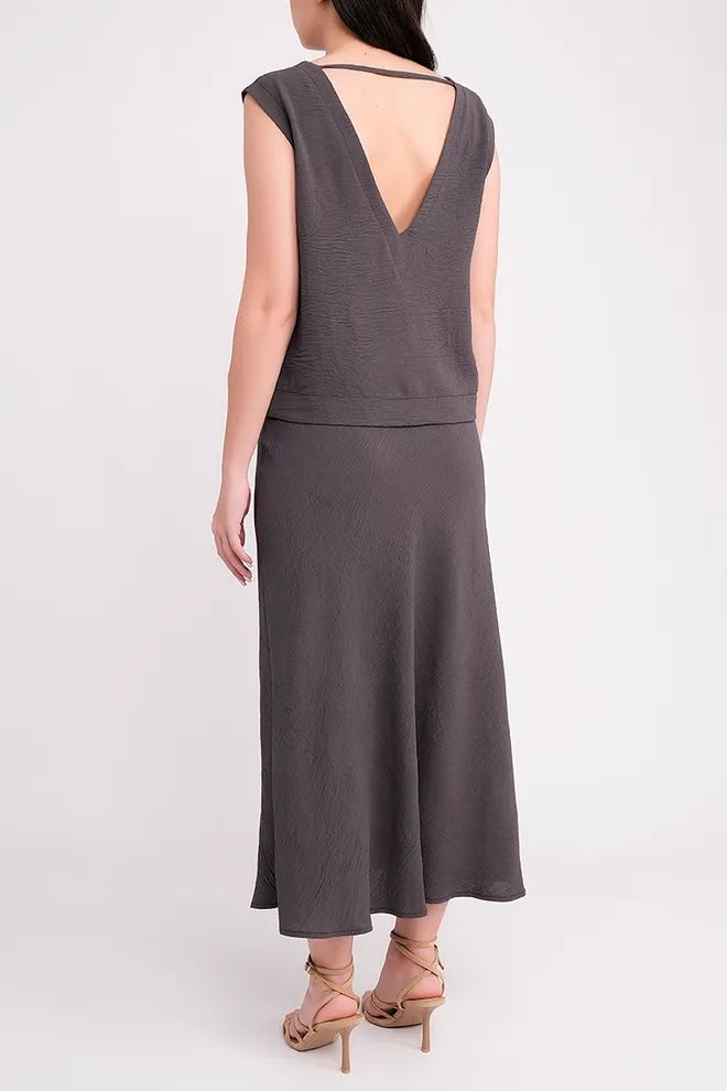 Комплект из жатого льна FLAWLESS 6801/260 Giulia (graphite), серый