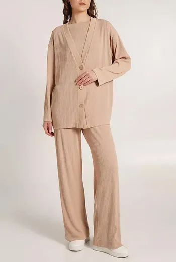 Комплект из трех вещей в рубчик RIPPLEWEAR 10101/260 Giulia (light beige), бежевый Комплект из трех вещей в рубчик RIPPLEWEAR 10101/260 Giulia (light beige), бежевый