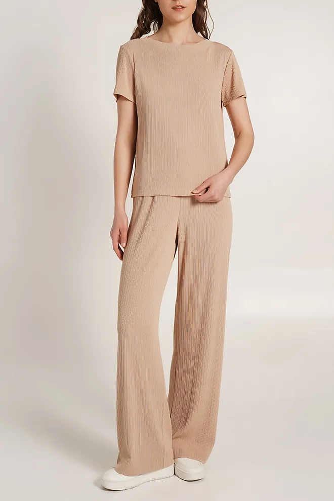 Комплект из трех вещей в рубчик RIPPLEWEAR 10101/260 Giulia (light beige), бежевый