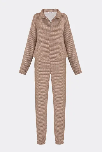 Костюм из свитера и штанов SOFTCORE 5816/290 Giulia (cocoa cupcake/white), коричневый/белый Костюм из свитера и штанов SOFTCORE 5816/290 Giulia (cocoa cupcake/white), коричневый/белый